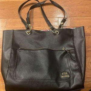 Black & gold Steve Madden tote bag